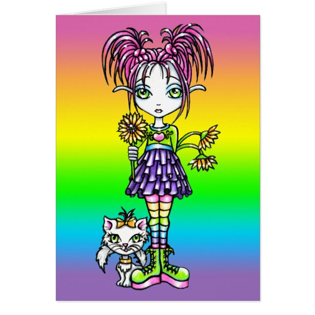 För blommabarn "för daisy" kort för konst för (Framsidan)