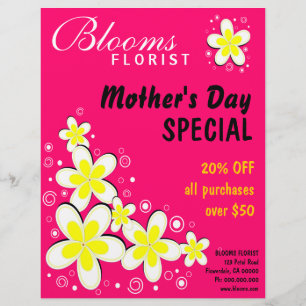 För blommaFrangipani för blomsterhandlare blom- Reklamblad