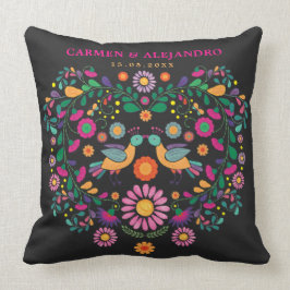 För blommamönster för moderiktig Fiesta mexicansk Kudde