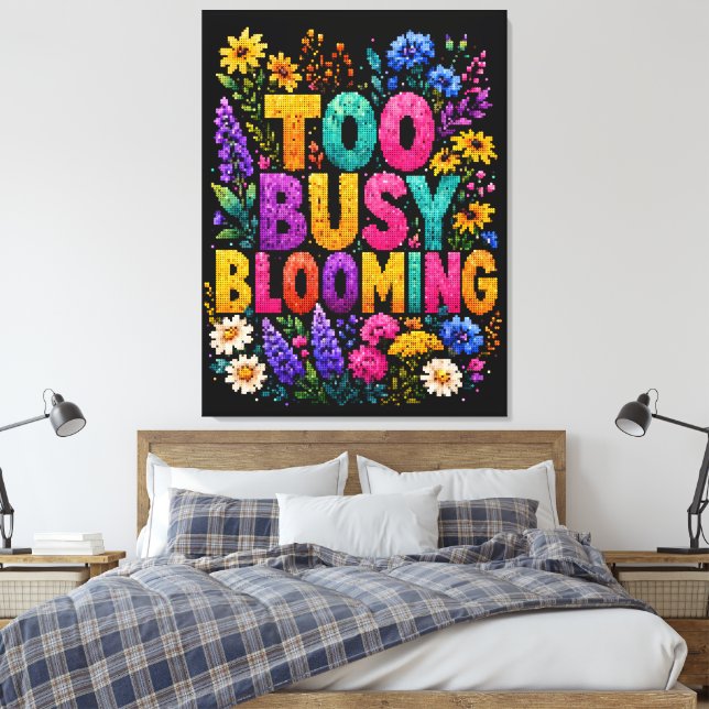 För Blommande Geometrisk Stil Design Canvastryck (Insitu (sovrum))