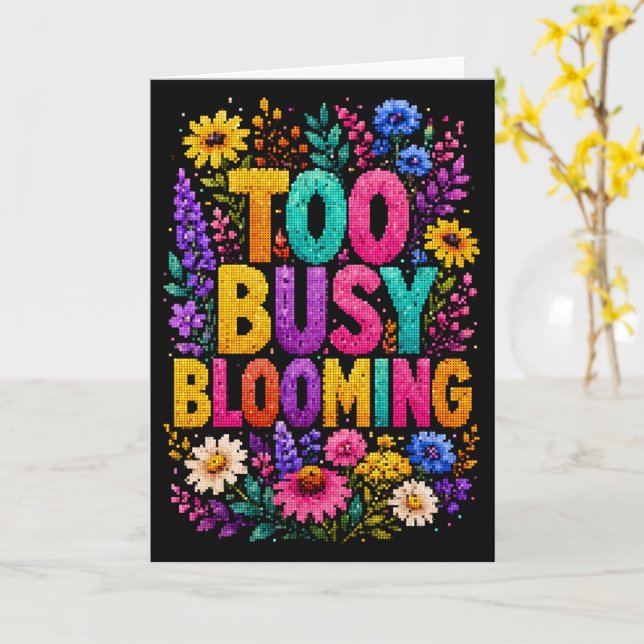 För Blommande Geometrisk Stil Design Kort (Gul blomma)