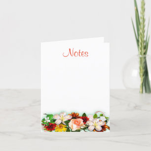 för Blommigt av vattenfärg i Calligraphy-skript Anteckningskort