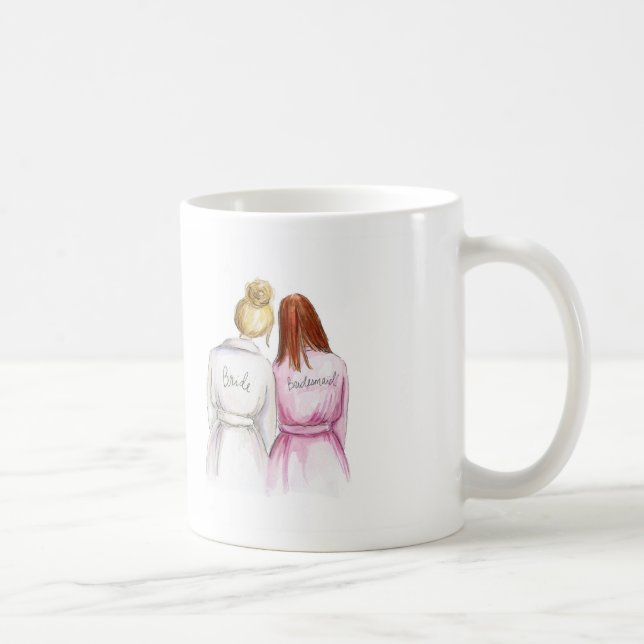 För blond lång röd Maid bullebrud för TACK Kaffemugg (Höger)