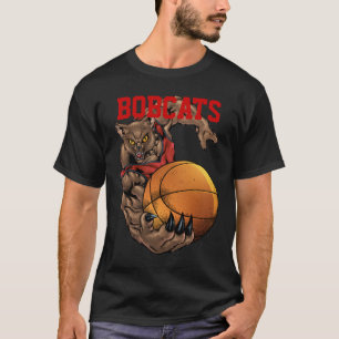 För bobcatbasketlag för Bobcats realistisk desig T Shirt