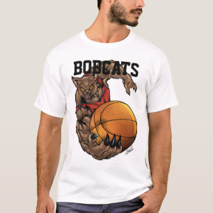 För bobcatbasketlag för Bobcats realistisk desig T Shirt
