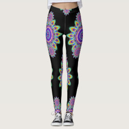 För BoHo för varm grodasurfa psychedelic black. Leggings