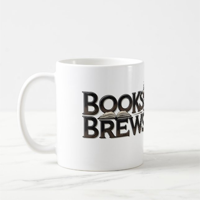 För Bokar Älskare "Bokar & Brews" Kaffemugg (Vänster)