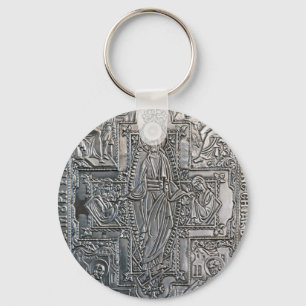 för bokmetall för silver ortodox religiös nyckelring