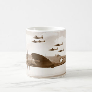 För bombplanflyg för B-25 Mitchell mugg