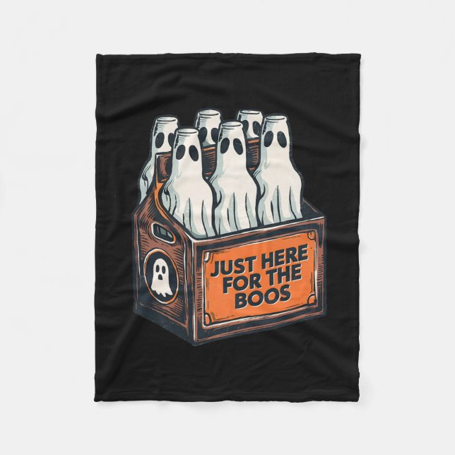 För boos Halloween 6 Pack Sprit Ghost Beer Bot Fleecefilt (Framsidan)