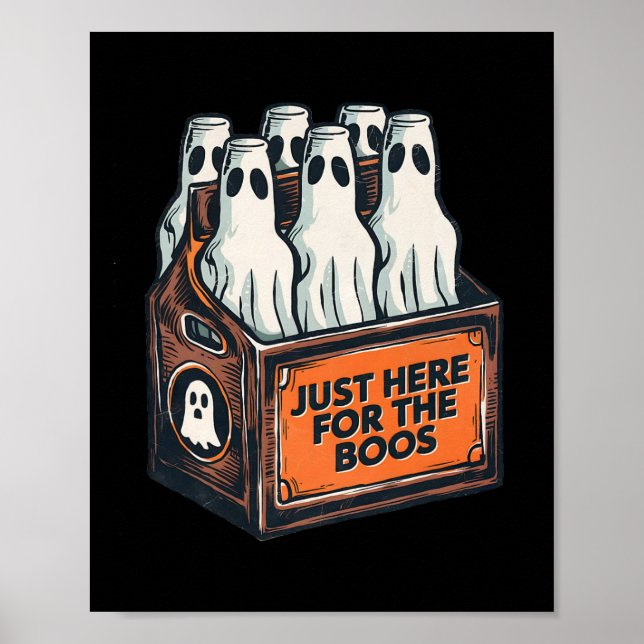För boos Halloween 6 Pack Sprit Ghost Beer Bot Poster (Framsidan)