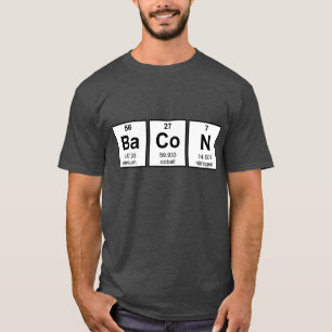 För bordinslag för bacon periodiska symboler t shirt