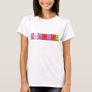 För bordnamn för kyskhet periodisk skjorta tee shirt