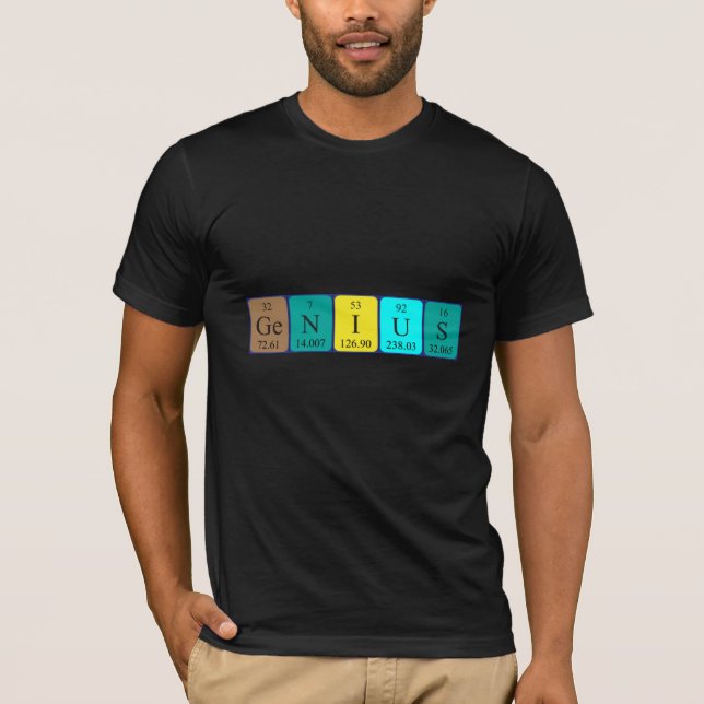För bordnamn för snille periodisk skjorta t shirt (Framsida)