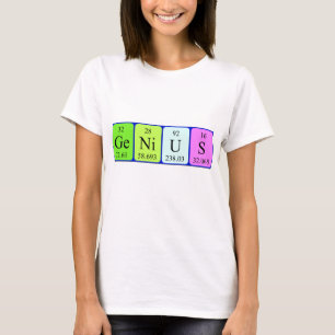 För bordnamn för snille periodisk skjorta tee shirt