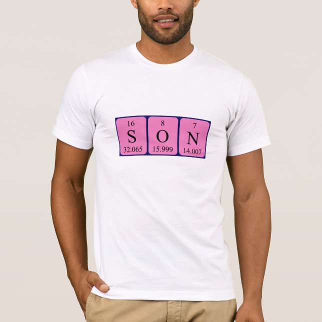 För bordnamn för Son periodisk skjorta T-shirt (Framsida)