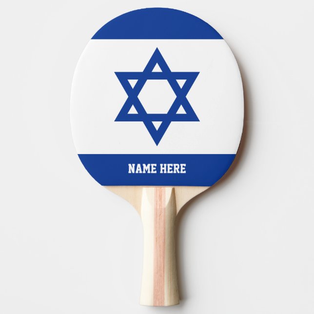 För bordtennispingen för den israeliska flagga pingisracket (Framsidan)
