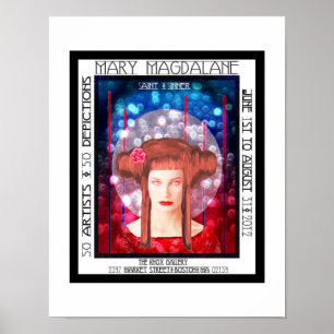 För Boston för Mary Magdalane konstgalleriShow Poster