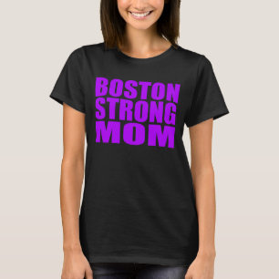 För Boston för neon purpurfärgad skjorta stark Tee Shirt