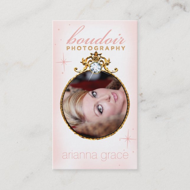 För Boudoirfotografi för 311 diamant mall Visitkort (Framsida)