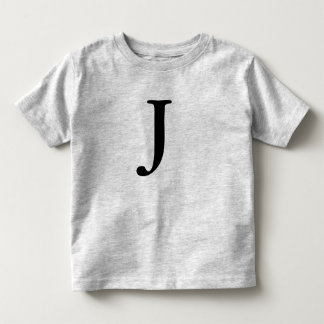 För brev J initial t skjorta för monogrammed svart Tee Shirt