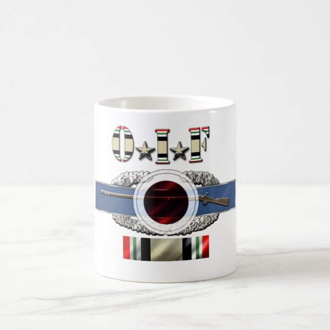 för brigadstrid för infanteri 11B 37th lag Kaffemugg (Center)