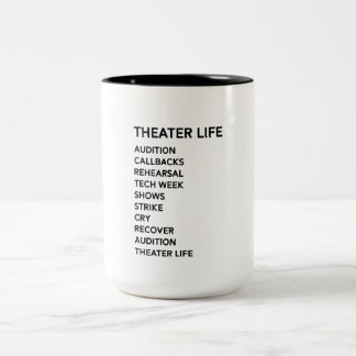 För Broadway för drama för teaterliv rolig teater Två-Tonad Mugg