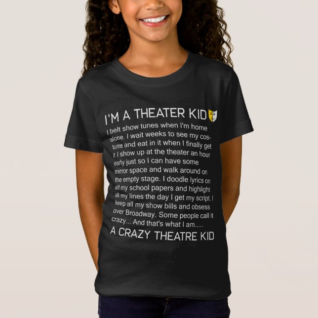 För Broadway för galen teaterunge rolig teater T Shirt (Framsida)