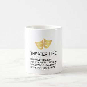 För Broadway för teaterliv rolig teater musikal Kaffemugg