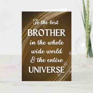 För broder Fars dag Universe tema Kort