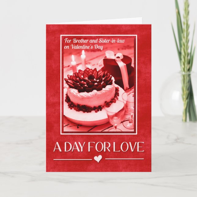 för broder och svägerska på valentin dag helgkort (Framsida)