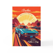 För broder på Fars dag Classic Car Retro 70s