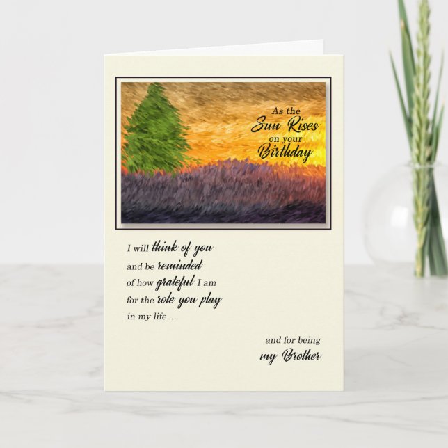 För broder på hans födelsedagssjenen kort (Framsida)