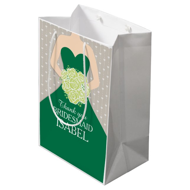 För bröllopbrudtärnan för anpassningsbar hänger (Baksidan Vinklad)