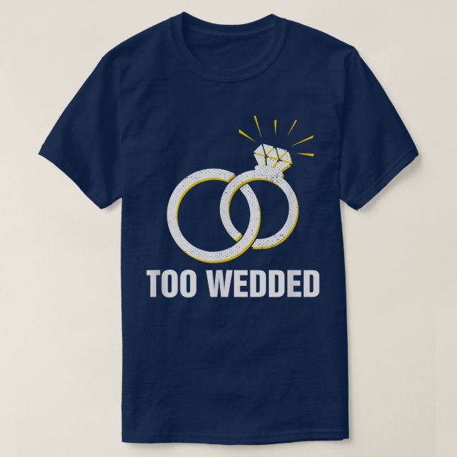 För bröllopsblomman, Bröllop Humor Bride och Groom T Shirt (Design framsida)