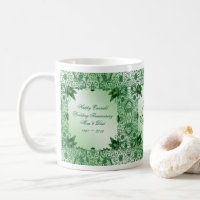För bröllopsdagkaffe för elegant 55th mugg