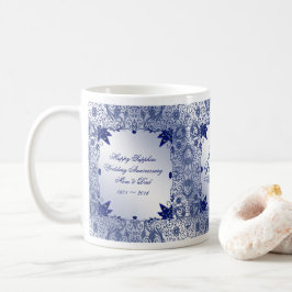För bröllopsdagkaffe för safir 45th mugg