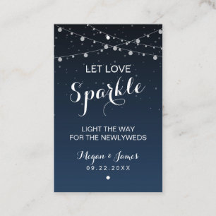 För bröllopSparkler för Starry natt lantlig mä Visitkort
