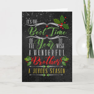 för Brother Best Time of Year Julkalk Helgkort