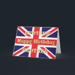 För Brother, ett födelsedagskort med Union Jack Kort<br><div class="desc">En Union Jack flagga gör ett underbart kort för en pappa som tjänar sitt land.</div>