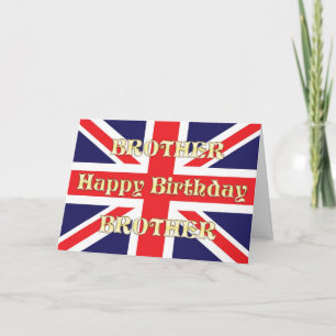 För Brother, ett födelsedagskort med Union Jack Kort