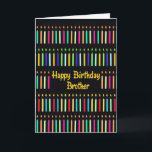 För Brother Funny Birthday med ljus Kort<br><div class="desc">Grattis på födelsedagen,  pappert hälsningskort för en bror. Kortet fyllt med födelsedagsljus har ett lustigt budskap för en bror på hans födelsedag. Se upp för spontan förbränning. Art,  bild och versell copyright © Shoaff Ballanger Studios,  2023.</div>
