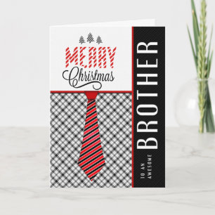 för Brother God jul Masculine Necktie Helgkort