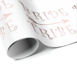för brudstam för elegant faux rosa guld- design presentpapper<br><div class="desc">Trendig och stilfull design som föreställer "för brudstam" för faux rosa guld- text och en pil. Du kan skräddarsy produkten,  genom att välja bakgrundsfärgen.</div>
