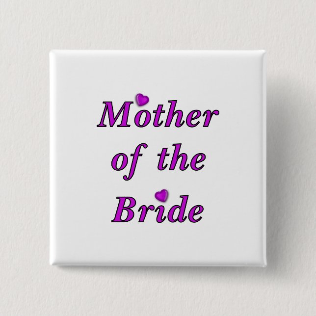 För budens mamma kärlek enkelt knapp (Framsida)