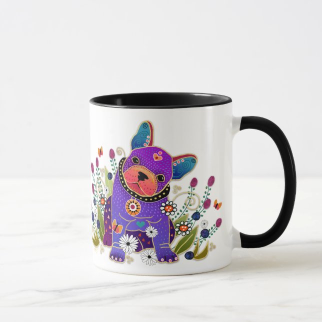 För bulldoggkaffe för BINDI FRENCHIE- fransk mugg (Höger)