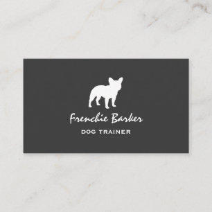 För bulldoggSilhouette för vit franska hund Visitkort