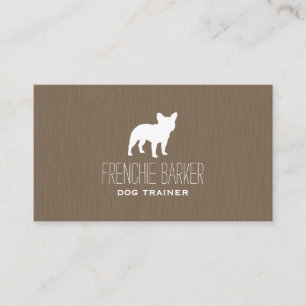 För bulldoggSilhouette Frenchie för vit fransk Visitkort