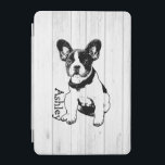 För bulldoggvalp för personlig fransk plocka din iPad mini skydd<br><div class="desc">Gulligt grafiskt av en fransk bulldoggvallmo mot lantlig wood bakgrundsdesign med anpassadetext/namn/märka med sina initialer/monogramen. Du kan ta bort bakgrunden avbildar och tillfogar lätt spelar ingen roll färg som du gillar: Klicka på skräddarsy som den, klickar button> på bästa på Edit > den Background> A menyn av ska färger kommer...</div>