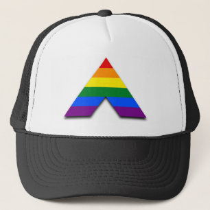 För bundsförvantflagga för LGBT rak truckerkeps